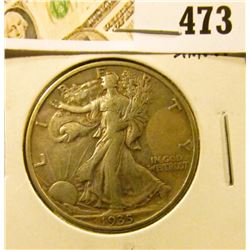 1935 Walking Liberty Half Dollar, XF, sharp, value $19