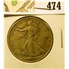 Image 1 : 1936 Walking Liberty Half Dollar, XF, sharp, value $19