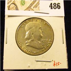 1951 Franklin Half Dollar, AU toned, value $15