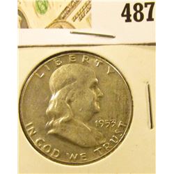 1952 Franklin Half Dollar, AU+, value $15