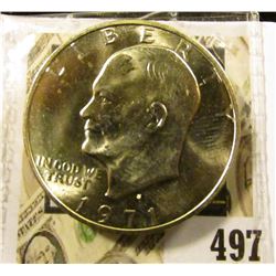 1971-S Eisenhower Dollar, 40% Silver, BU, value $13 to $20