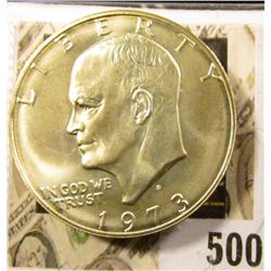1973-S Eisenhower Dollar, 40% Silver, BU, value $14 to $18