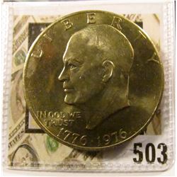 1976 variety 2 Eisenhower Dollar, BU from Mint Set, value $5 to $30
