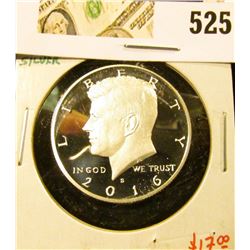 2016-S Silver PROOF Kennedy Half Dollar, value $17