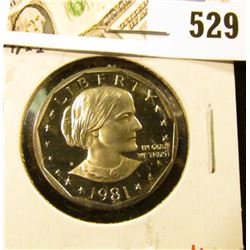 1980-S Type 1 PROOF Susan B. Anthony Dollar, value $6