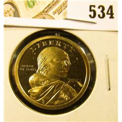 2003-S PROOF Sacagawea Dollar, value $10