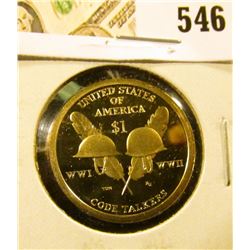 2016-S PROOF Native American Dollar, value $10