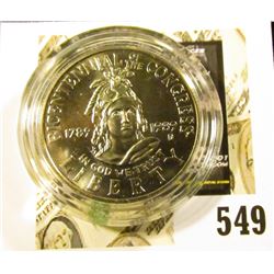 1989-D Congress Commemorative Half Dollar, BU, value $10