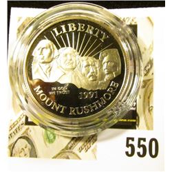 1991-S Mount Rushmore Commemorative Half Dollar, PROOF, value $12