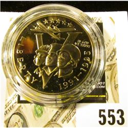 1993-P 50th Anniversary of WWII Commemorative Half Dollar, PROOF, value $15