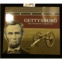 Gettysburg 150th Anniversary Currency Set, issued by the Department of the Treasury, BEP – features 
