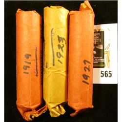 1923 Solid Date Roll of Lincoln Cents; (47) 1927 (various Mint marks), (1) 1957D, 1910P, 16D Lincoln