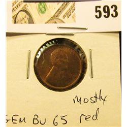 1916 P Lincoln Cent GEM BU 65, mostly red.