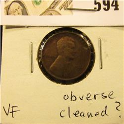 1931 S Lincoln Cent, VF, possibly cleaned.