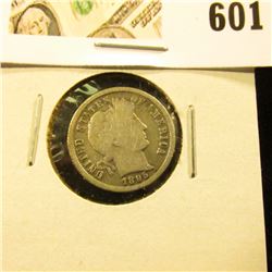 1895 S Barber Dime, Good.