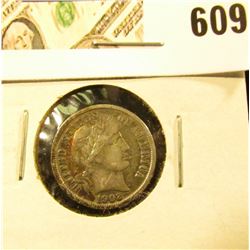 1902 P Barber Dime, VF.