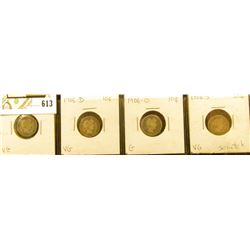 1906 P VG, 1906 D VG, 1906 0 G, & 1906 S VG Scratch.