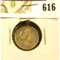 1908 D Barber Dime, VF.