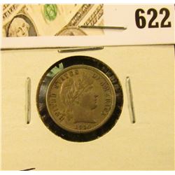 1914 P Barber Dime, EF.