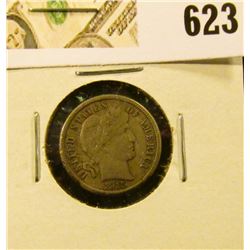 1915 P Barber Dime, EF.