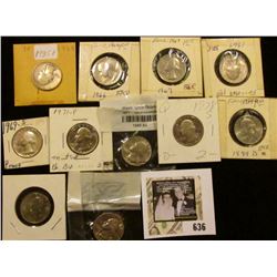 1935P, 66P, 67P, 69P, S, (2) 71P, 78S, 84D, 94 P & D Washington Quarters in holders.