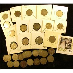 (18) 1908, (2) 1909, (3) 1910, & 1911 Liberty  V  Nickels; & (8) Jefferson nickels including a Silve