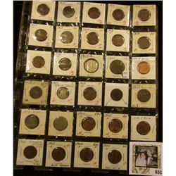 Nice group of (29) Coins in a 30-pocket plastic page. Includes nice grade Indian & Lincoln Head cent