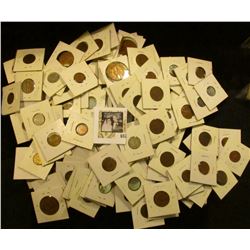 (4) BU & 1932 in Fine Canada Cents & over One-hundred various Foreign Coins, all carded.