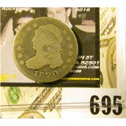 1820 Capped Bust Dime, Good.