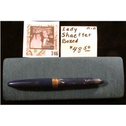  Lady Sheaffer  Fountain Pen with 14K Gold head and band in original box of issue.