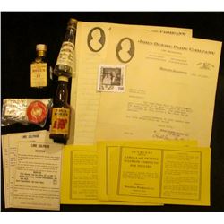 (4) "John Deere Plow Company" Letters on Letter heads dating 1917-20; several Mint condition medical