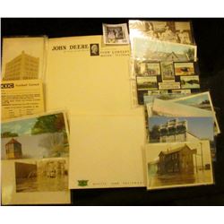 Several John Deere Letter heads with Deer Watermark, which 'Doc' sold for $12 each; 1983 Football Co