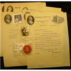 Several Omaha, Nebraska & a Des Moines, Ia. "John Deere Plow Co." Letters on letter heads from 1911-