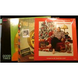 Several Elvis Presley 33 1/3 R.P.M. albums & a Sherwin Linton Christmas Memories album.