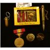 Image 2 : Marine Brass Buckle in original box; empty rifle round Key Chain; empty pistol round key chain; Nati