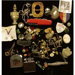 Large group of Old Jewelry, which needs sorted. Includes a military Desert Storm Daughter Medal, tap