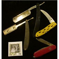 Pair of Old Straight Razors and a pair of Knives.