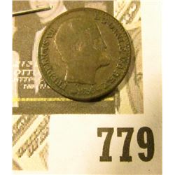 1836 Denmark Four Skilling Copper Coin.