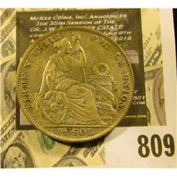 1935 Peru Half Sol, KM216, Y34, .500 fine Silver .2009 ozs. AGW, EF.