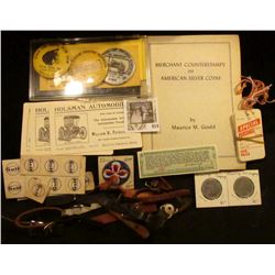 (10) Leather Watch Fob Bands; (4) "Holsman Automobiles….South Omaha, Neb." Advertising Ink Blotters;