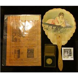 Advertisement "Glatton" For Celluloid Collars and Cuffs; 19th Century Advertising fan "A Sundquist D