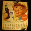 Image 2 : Large format 1955 Coca-Cola Calendar Girl Calendar. Some penciling on dates.