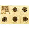 Image 1 : (5) Unattributed Chinese Cash Coins, could be several hundred years old.