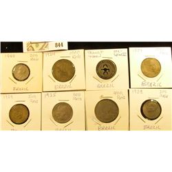 1924-40 Type Set of Brazilian Coins and a Pre WW II Brazilian Transportation Token.