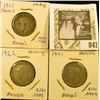 Image 1 : 1921, 22, & 41 Great Britain Silver Shillings, grades up to VF.