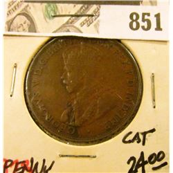 1923 Australia Copper Penny, VF.