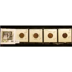 Group of 4 VF Lincoln Cents  1910, 1911, 1912, 1914