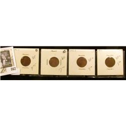 Group of 4 VF Lincolns 1916-D, 16-S, 18-D, 18-S