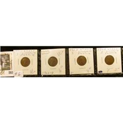 Group of 4 Better date Lincolns 1921S, 22-D, 23-S, & 24-S