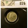 Image 1 : Mercury Dime 1943 D Unc in black holder